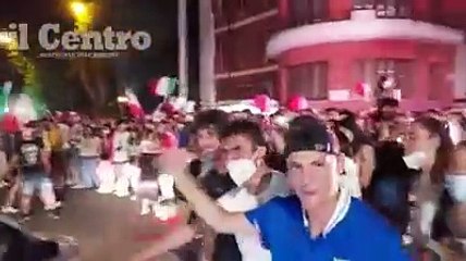 Italia campione d'Europa, la notte azzurra all'Aquila