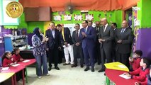 استقبال حافل لرئيس الوزراء خلال زيارته لإحدى مدارس الجيزة