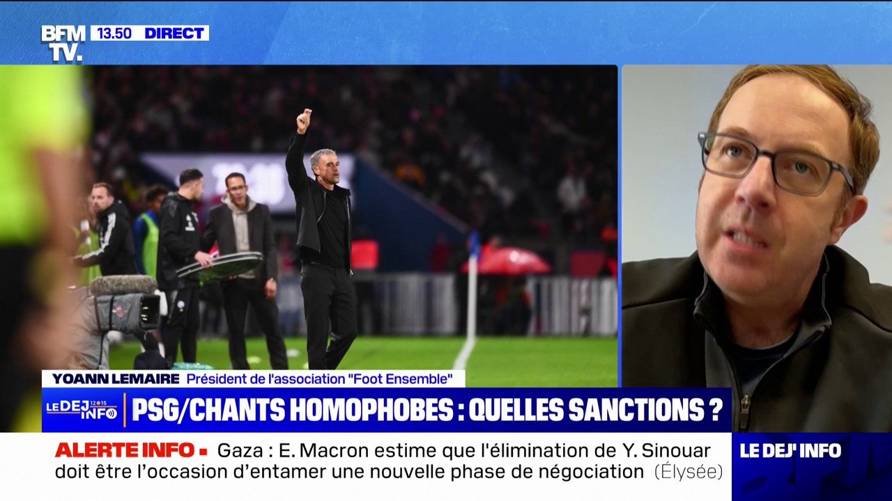 Homophobie dans le football: "La LFP propose un certain nombre d'ateliers dans les clubs. Le PSG est l'un des seuls clubs à ne pas les faire", affirme Yoann Lemaire de l'association "Foot Ensemble"