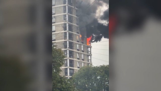 Plaistow flat fire: Flames billow from London tower block as 70 firefighters tackle blaze