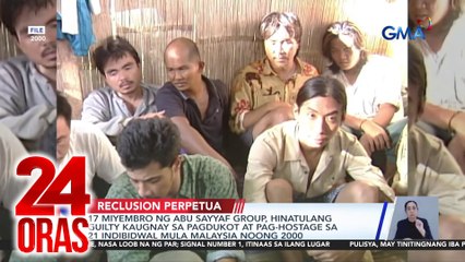 17 miyembro ng Abu Sayyaf Group, hinatulang guilty kaugnay sa pagdukot at pag-hostage sa 21 indibidwal mula Malaysia noong 2000 | 24 Oras