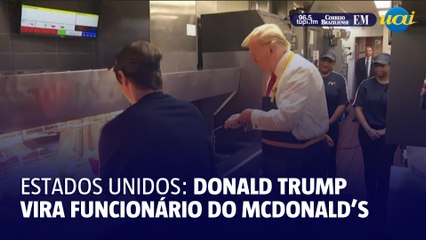 Trump vira funcionário do McDonald's para desacreditar Harris, que comemora 60 anos em igreja