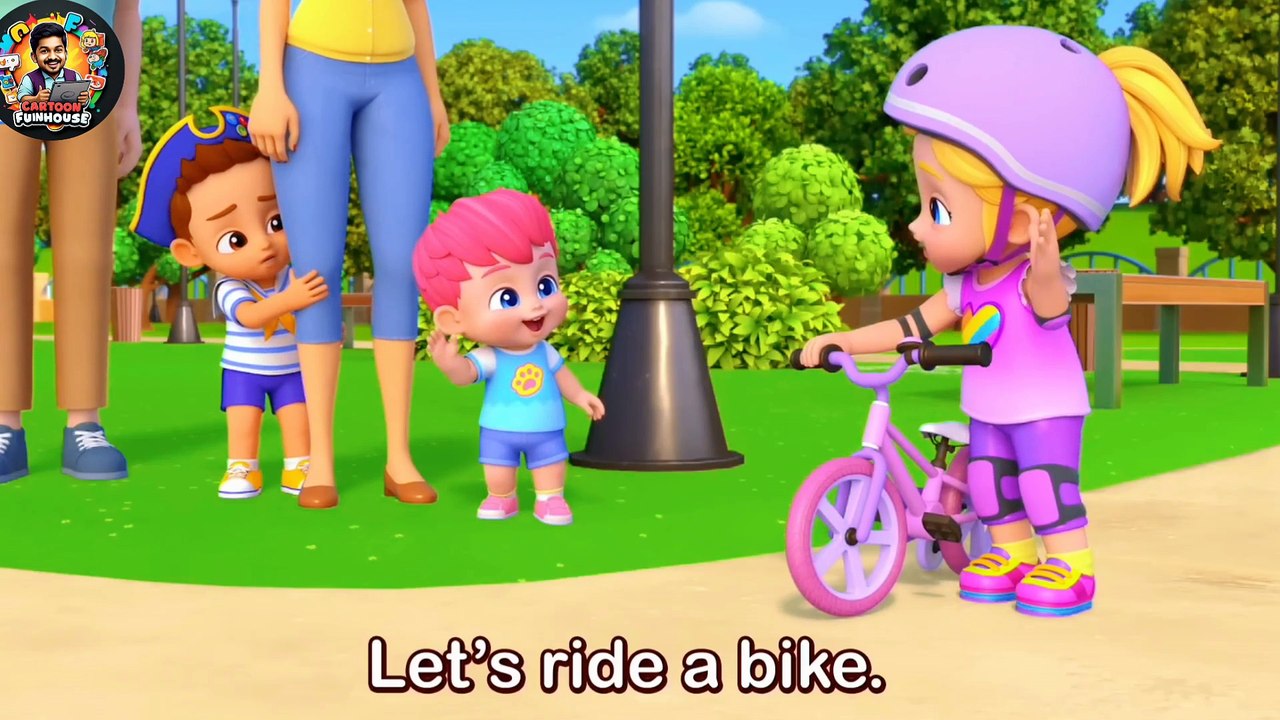 Ride a Bike!  | Outdoor Play and Learning | Crazy Nursery Rhymes
