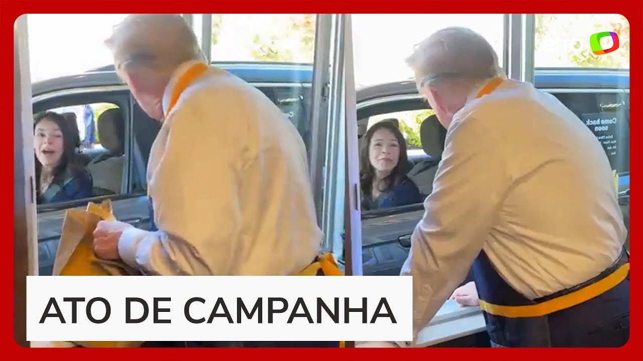 Trump entrega McDonald's para brasileira e ouve pedido: 'Não deixe que se torne o Brasil'