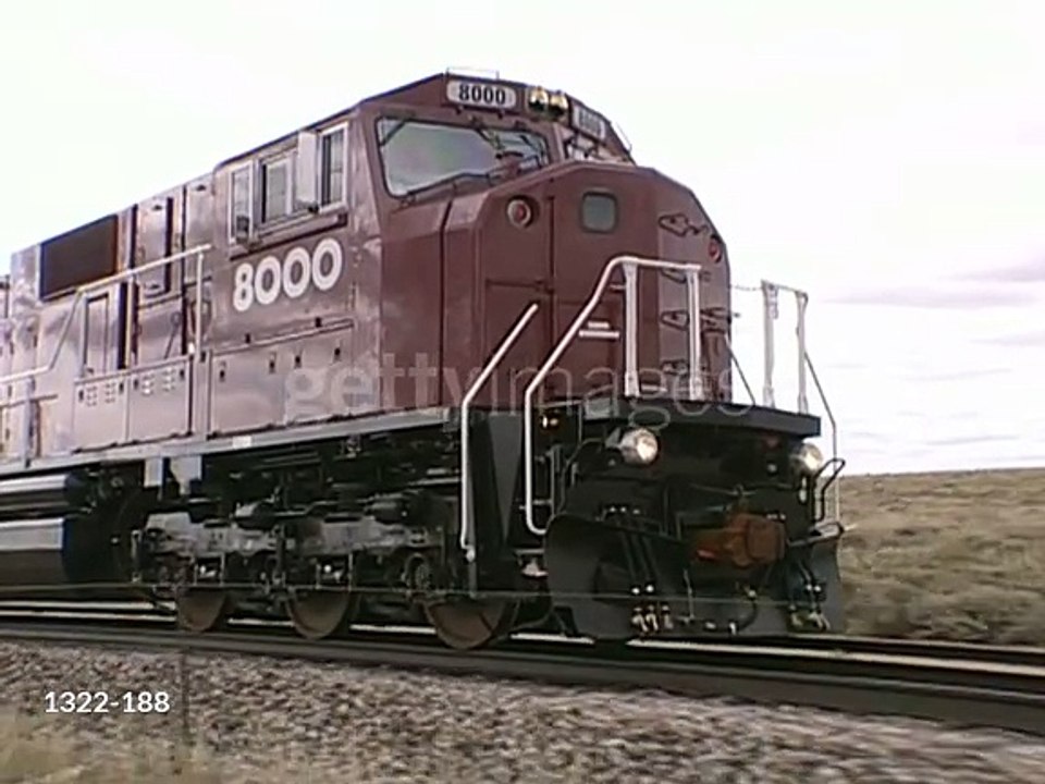gettyimages-1322-188-640_adppTS, MS, ZI, ZO, Train traveling through flat plains, Pueblo, Colorado, USA - stock video