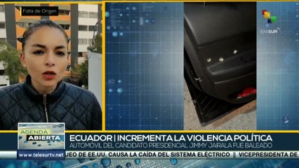 Candidato presidencial de Ecuador denuncia ataque armado