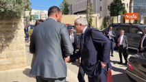 Antonio Tajani incontra il primo ministro palestinese Mohammad Mustafa a Ramallah