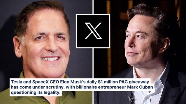 Mark Cuban Questions Legality Of Elon Musk's $1M Daily PAC Giveaway, But Tesla CEO Highlights The Shark's $5.7B Deal With Yahoo!