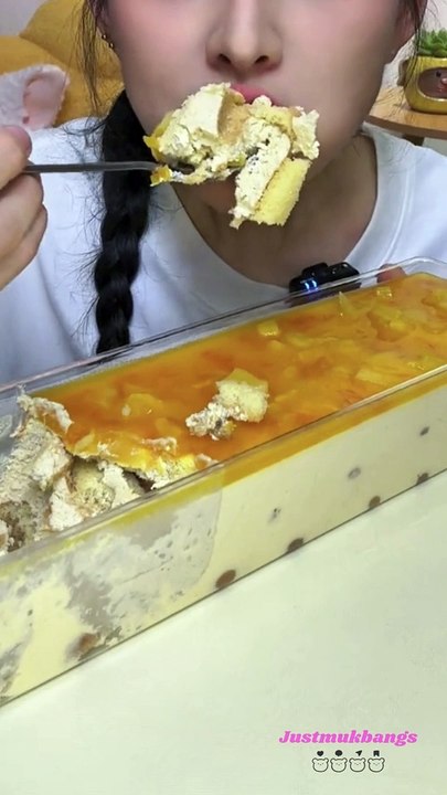 #74 Desserts mukbang ASMR || Mango and Chocolate Tiramisu #asmr #mukbang #dessert #tiramisu