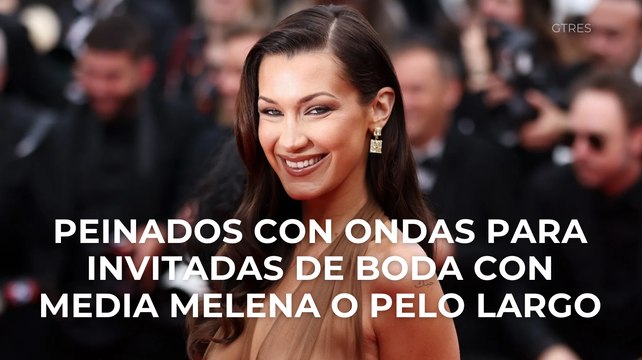 Peinados con ondas para invitadas de boda con media melena o pelo largo