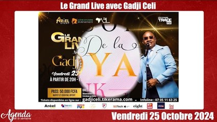 Agenda de la semaine du 21 Octobre au 26 Octobre 2024