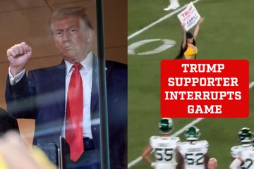 Trump supporter was escorted out of the stadium after invading the field