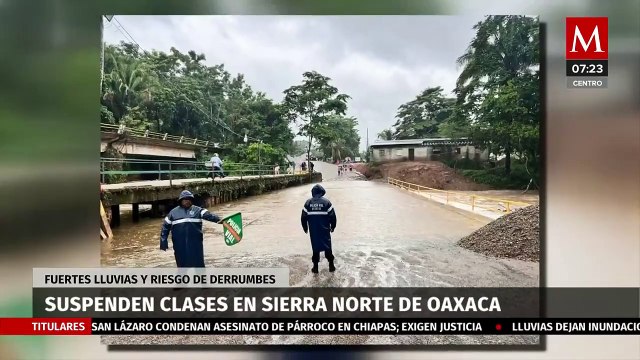 Suspenden clases en Sierra Norte de Oaxaca por lluvias y riesgo de derrumbes