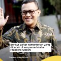 Daftar Kementerian yang Dipecah di Kabinet Merah Putih Presiden Prabowo