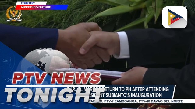 PBBM, FL Liza Marcos returns to PH after attending the inauguration of Indonesian Pres. Subianto