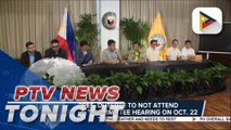 Ex-Pres. Duterte will not attend the House Quad-Committee hearing on Oct. 22