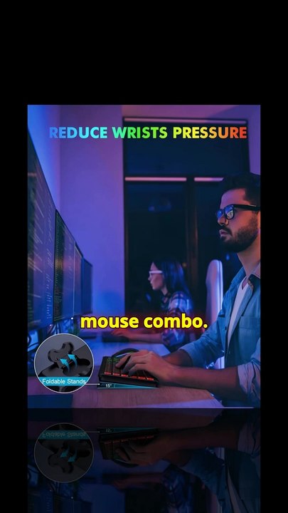 "RGB Wireless Keyboard & Mouse - Rechargeable & Quiet" #gadgets #tech