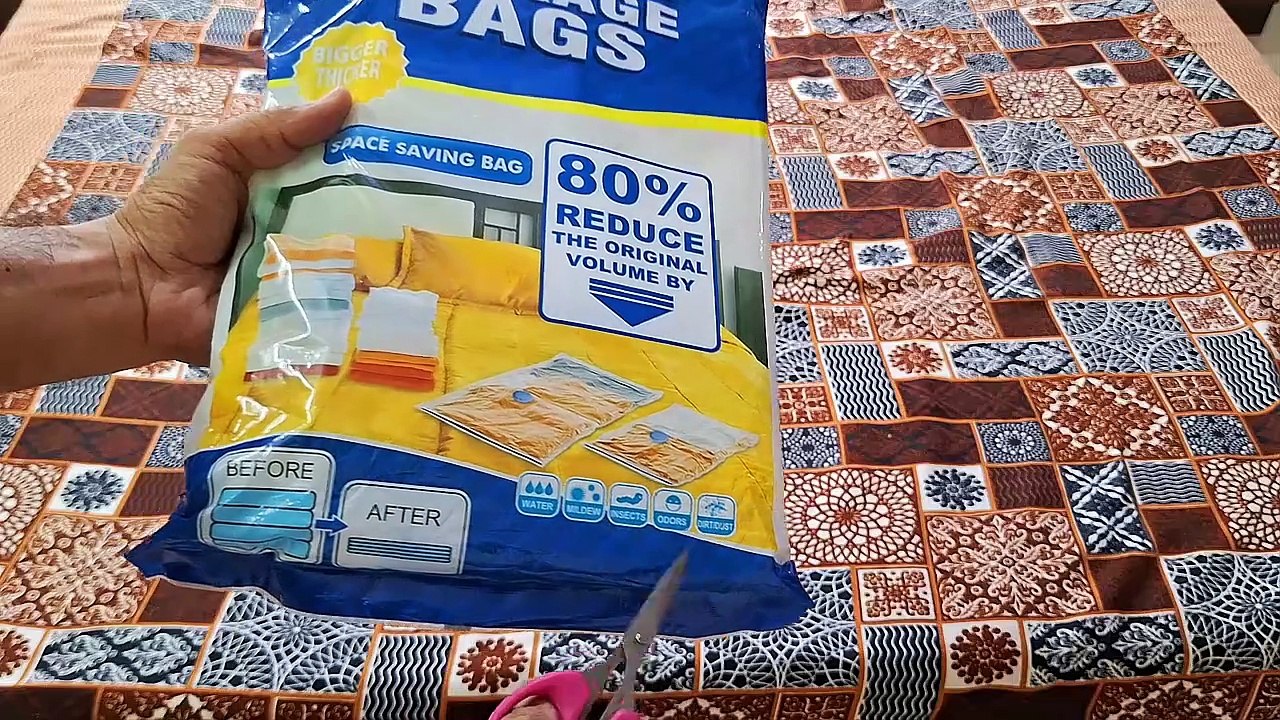 Unboxing and Review of Travel Storage Vacuum Bags for Comforters, Blankets, and Pillows
