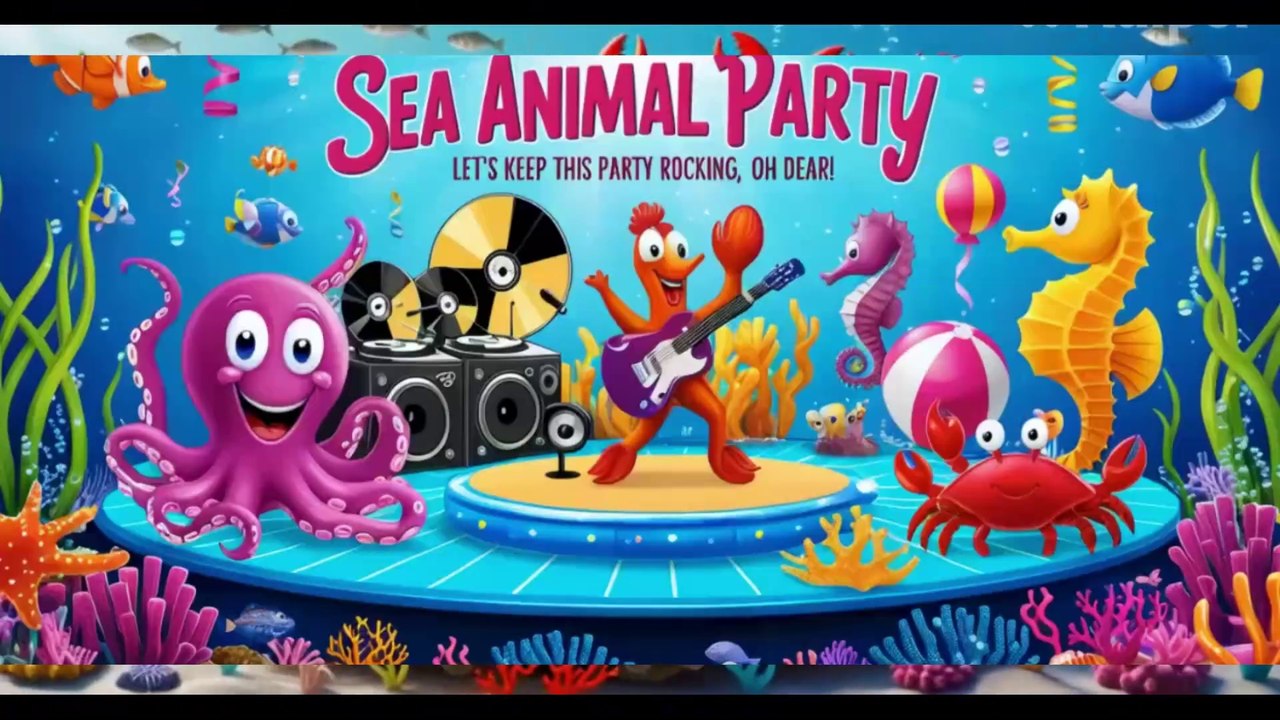 Sea Animals || under the sea party || Ocean Animals THROW EPIC RAVE on the Seafloor!
