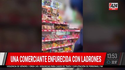MIRAMAR: DOS DELINCUENTES ROBARON UN SUPERMERCADO Y QUEDÓ TODO REGISTRADO EN UN VIDEO