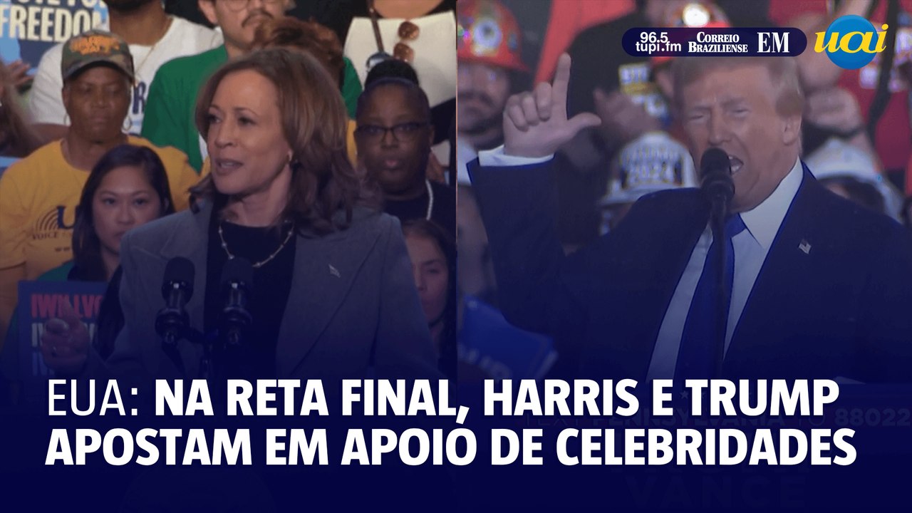 Harris e Trump apostam no apoio de celebridades em reta final de campanha