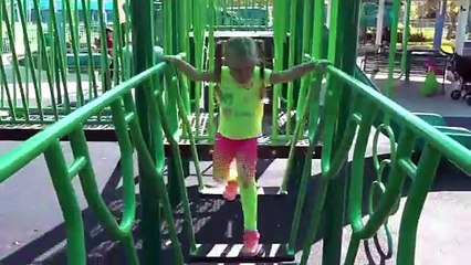 Diana and Baby Doll play on the Outdoor Playground