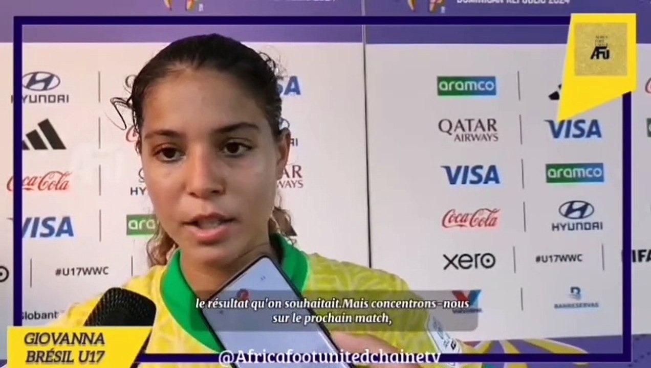 Coupe du Monde Féminine U17 République Dominicaine  : La joueuse du #Brésil  Giovanna veut se concentrer sur le prochain match pour aller chercher la qualification ⚽