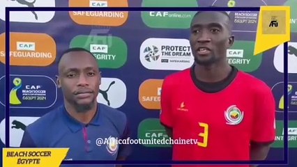 #CAN #BeachSoccer #Égypte2024 ⚽ #AfricaFootUnited : Déclaration du joueur du #Mozambique  (Homme du match) après la victoire contre la #Mauritanie 