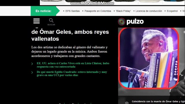 ULTIMA HORA! COLOMBIA DE LUTO - MUERE ACORDEONERO EGIDIO CUADRADO - LUTO EN EL FOLCLOR CARLOS VIVES