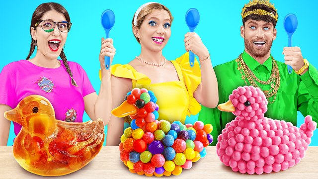 NOUVEAU 123 GO! Nourriture Riche Vs Pauvre Vs Giga Riche ! Idées de Cuisine Géniales Et Astuces