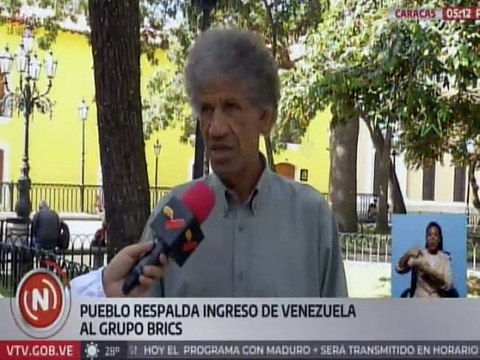 Caraqueños apoyan firmemente el ingreso de Venezuela a los Brics