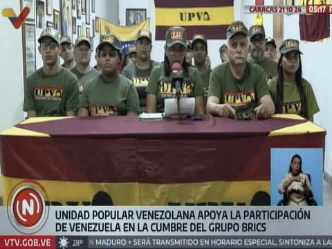 Caracas | Partido UPV apoya la participación de Venezuela en la XVI Cumbre de los BRICS