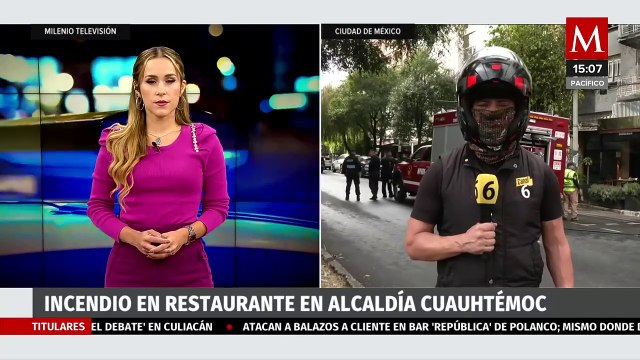 Reportan incendio en restaurante de la alcaldía Cuauhtémoc; bomberos logran controlar el fuego
