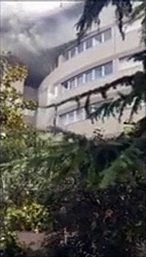 L'ospedale di Ortona in fiamme, le immagini fanno impressione