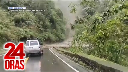 Putik at mga bato, rumagasa mula sa bundok sa Mountain Province | 24 Oras