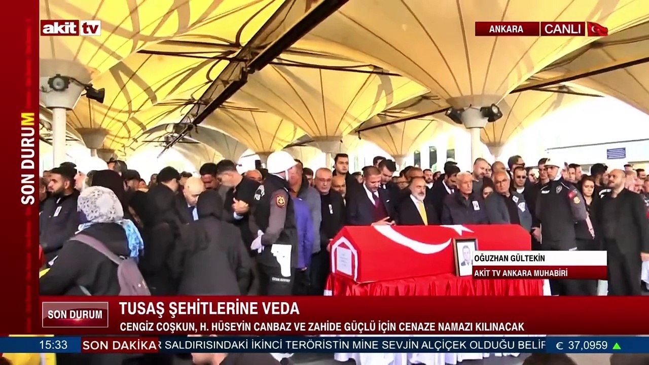 Tusaş şehitlerinin cenaze namazları kılındı