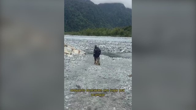 Ve un rostro asomar de una roca y se convierte en su compañero de viaje: la preciosa historia que acaba en lágrimas