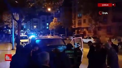 Çorum'da park halindeki kamyonet alev aldı