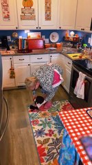 Cake Falls to Floor as Woman Goes to Put it in Freezer