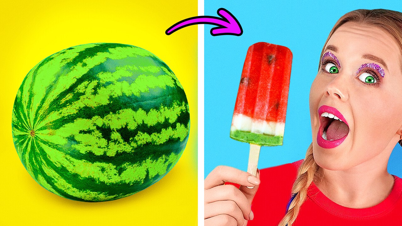 GLACE AVEC DE LA PASTÈQUE ?  Recettes Simples pour Parents ! Astuces Avec Une Pastèque par 123 GO!