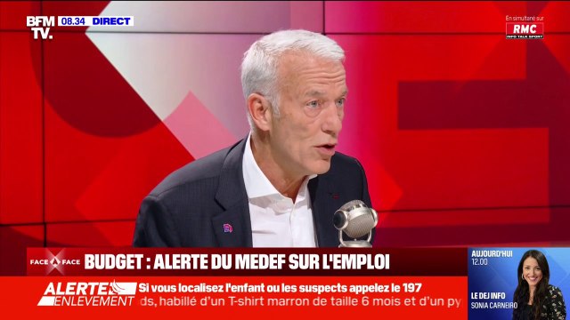 Patrick Martin (président du Medef), sur le vote du budget: Il pourrait y avoir 186.000 suppressions d'emplois dans l'économie sociale et solidaire