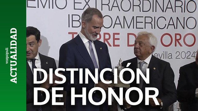 El Rey Felipe VI recibe la 'Distinción de Honor' de los Premios Iberoamericanos Torre del Oro