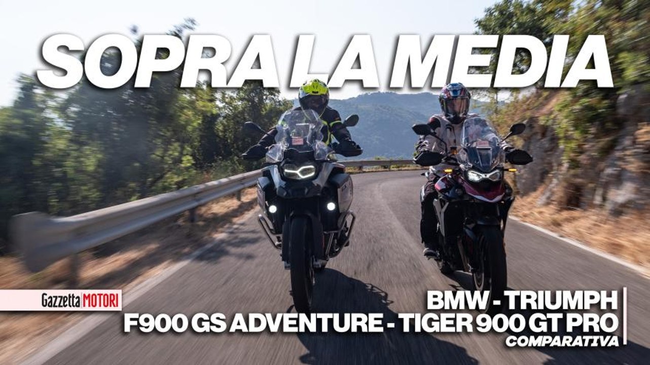 Bmw F 900 GS Adventure e Triumph Tiger 900 GT Pro faccia a faccia
