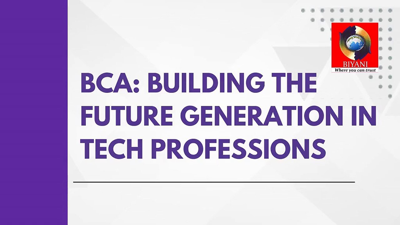 BCA Building the future generation in tech professions
