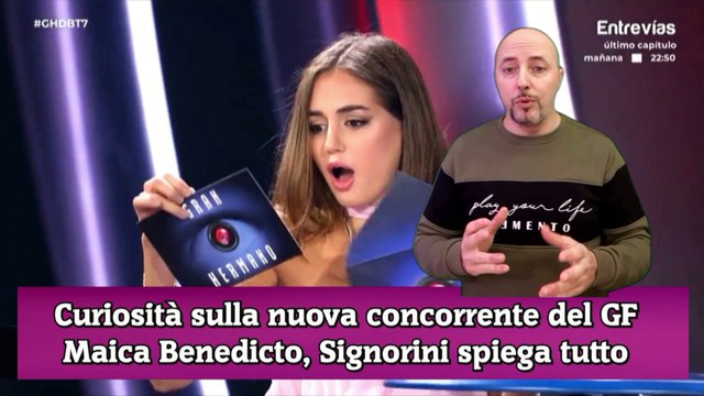 Curiosità sulla nuova concorrente del GF Maica Benedicto, Signorini spiega tutto