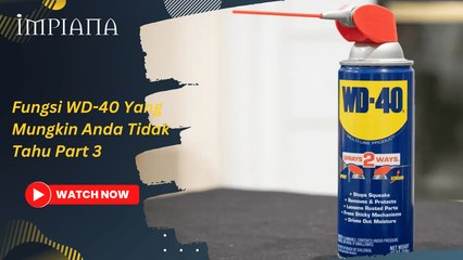 Fungsi WD-40 yang mungkin anda tidak tahu (Part 3)