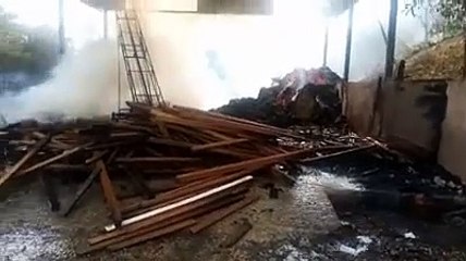 Rogo dopo l'eplosione di una bombola Gpl