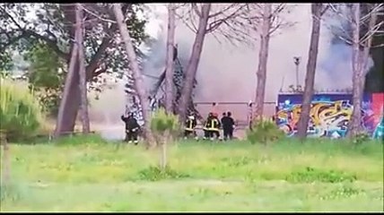 Santa Filomena, pineta in fiamme