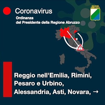 Isolamento volontario: ecco cosa deve fare chi rientra in Abruzzo dalle zone rosse