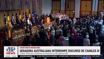 Senadora australiana interrompe discurso do rei Charles III